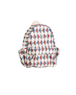 Mochila Kids + Estojo | Losango Azul Claro E Terra