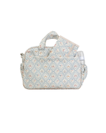 Bolsa Baby | Losango Azul Claro E Florzinhas