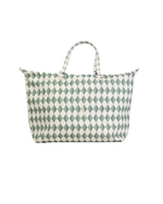Bolsão Necessaire | Losango Verde Escuro E Verde Menta