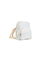 Mochila Petit | Losango Azul Claro E Florzinhas