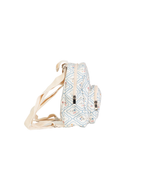 Mochila Petit | Losango Azul Claro E Florzinhas