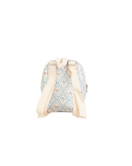 Mochila Petit | Losango Azul Claro E Florzinhas