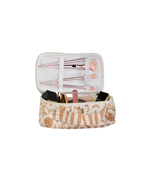 Necessaire Maquiagem | Floral Jardim Kraft + Listrado Kraft
