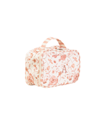 Necessaire Com Divisórias | Floral Jardim Rose + Listrado Rose