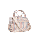 Bolsa Baby Dupla | Listrado Azul Claro E Vermelha