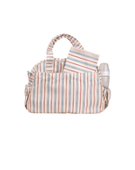Bolsa Baby Dupla | Listrado Azul Claro E Vermelha
