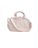 Bolsa Baby Dupla | Listrado Azul Claro E Vermelha