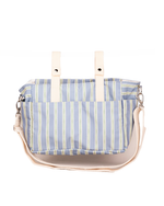 Bolsa De Carrinho | Listrado 2 Cores Azul Claro E Verde Escuro
