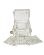 Bolsa Baby Passeio | Collab Tom - Xadrez 3 Cores Azul E Verde