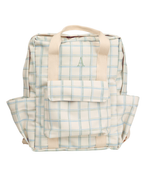 Mochila Adulto | Collab Tom - Xadrez 3 Cores Azul E Verde