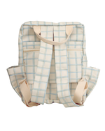 Mochila Adulto | Collab Tom - Xadrez 3 Cores Azul E Verde