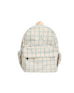 Mochila Kids + Estojo | Collab Tom - Xadrez 3 Cores Azul E Verde