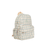 Mochila Kids + Estojo | Collab Tom - Xadrez 3 Cores Azul E Verde