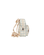 Mochila Petit | Collab Tom - Xadrez 3 Cores Azul E Verde
