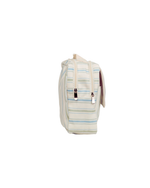 Necessaire 2 Zíperes | Collab Tom - Listra Com Bolinhas Azul E Verde