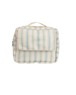 Necessaire 2 Zíperes | Collab Tom - Listra Com Bolinhas Azul E Verde