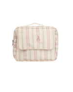 Necessaire 2 Zíperes | Collab Tom - Listra Com Bolinhas Colorido