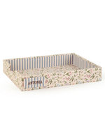 Conjunto Mesa | Coleção 10 Anos | Floral Lavanda + Listrado Azul Claro