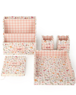 Conjunto Mesa | Coleção 10 Anos | Floral Cru + Xadrez  Rose