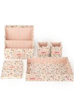 Conjunto Mesa | Coleção 10 Anos | Floral Delicado + Listrado Rose
