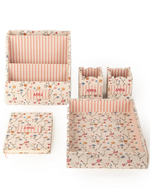 Conjunto Mesa | Coleção 10 Anos | Floral Delicado + Listrado Rose