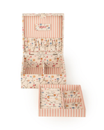 Porta Jóias M | Coleção 10 Anos | Floral Delicado + Listrado Rose