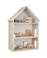 Casinha De Boneca | Collab Little Saw - Floral Lavanda + Xadrez Verde Menta