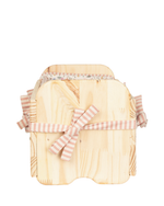 Bercinho De Bebê De Boneca | Collab Little Saw - Floral Cru + Listrado Rose