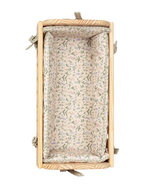 Bercinho De Bebê De Boneca | Collab Little Saw - Floral Lavanda + Xadrez Verde Menta