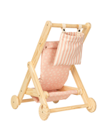 Carrinho De Bebê De Boneca | Collab Little Saw - Margarida Rose + Listrado Rose