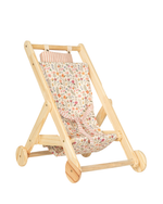 Carrinho De Bebê De Boneca | Collab Little Saw - Floral Cru + Listrado Rose