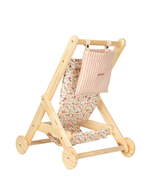Carrinho De Bebê De Boneca | Collab Little Saw - Floral Cru + Listrado Rose
