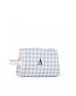 Necessaire Pequena | Xadrez Azul Claro