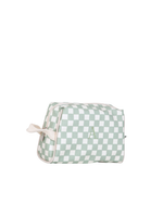 Necessaire Pequena | Quadradinhos Verde Menta