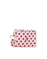 Necessaire Pequena | Mini Losango Vinho E Rose