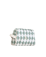 Necessaire Pequena | Losango Verde Escuro E Verde Menta