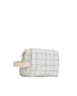 Necessaire Pequena | Collab Tom - Xadrez 3 Cores Azul E Verde