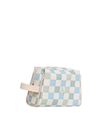 Necessaire Pequena | Collab Tom - Quadriculado Azul E Verde