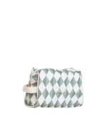 Necessaire Pequena Sun | Losango Verde Escuro E Verde Menta
