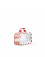 Organizador De Mala | Xadrez 2 Cores Rose E Vermelho + Listrado Vermelho