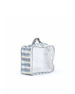 Organizador De Mala | Listrado 2 Cores Azul Claro E Azul Marinho + Listrado Azul Marinho