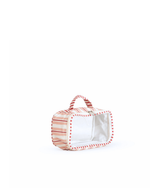 Organizador De Mala | Listrado 2 Cores Rose E Vermelho + Listrado Vermelho