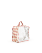 Organizador De Mala | Listrado 2 Cores Rose E Vermelho + Listrado Vermelho