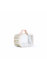 Organizador De Mala | Listrado 2 Cores Verde Menta E Rose + Listrado Rose
