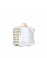 Organizador De Mala | Listrado 2 Cores Verde Menta E Rose + Listrado Rose
