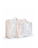Organizador De Mala | Floral Vichy Botânico + Listrado Rose