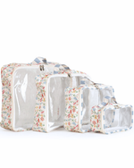 Organizador De Mala | Floral Botânico + Listrado Azul Claro
