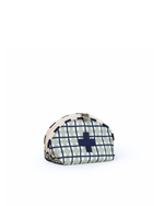 Necessaire Remédios | Xadrez 2 Cores Verde Menta E Azul Marinho + Listrado Azul Marinho