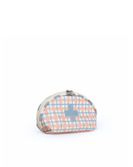Necessaire Remédios | Xadrez 2 Cores Rose E Azul Claro + Listrado Azul Claro
