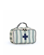 Necessaire Remédios | Listrado 2 Cores Verde Menta E Azul Marinho + Listrado Azul Marinho